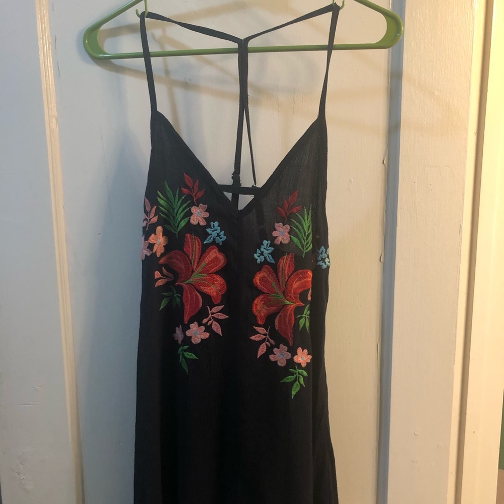 T-Back Embroidered Swim Cover Up